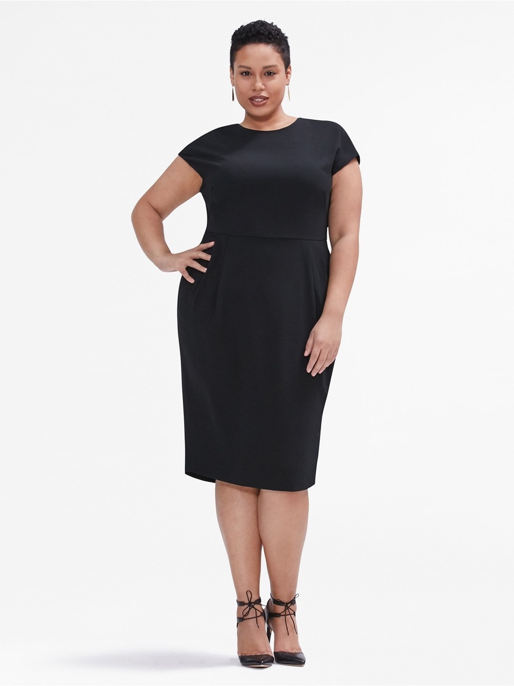 NWT M.M. LAFLEUR Black Masha Dress Career Wear Office Dress